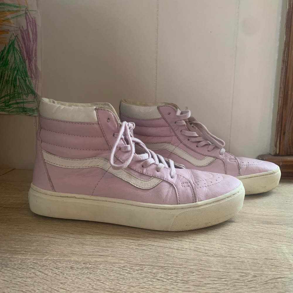 Pink high top vans